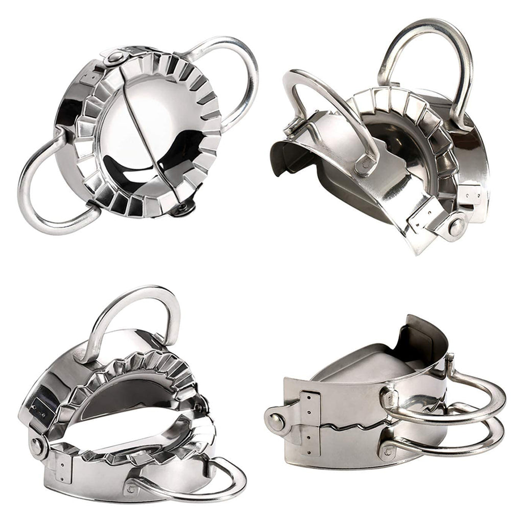 2219 Stainless Steel Dumpling Maker Dough Cutter Pie Mold Tool.